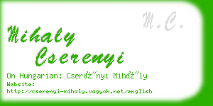 mihaly cserenyi business card